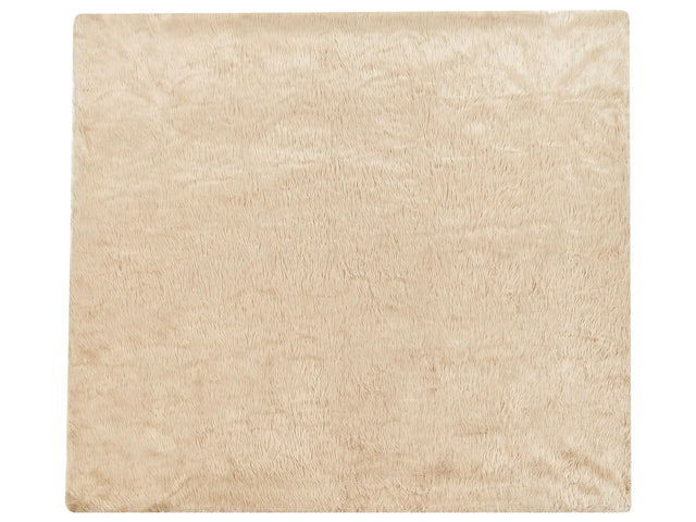 Bedspread Light Brown Soft Fabric 200 x 220 cm Faux Fur Blanket Beliani