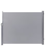 Side Awning Light Grey Polyester 160 x 300 cm  Fabric Shade Silver Aluminium Frame Retractable Beliani