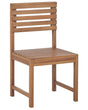 Balcony 1-Seat Section Acacia Wood Chair Small Patio Weather Resistant Beliani