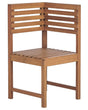 Balcony 1-Seat Corner Section Acacia Wood Chair Small Patio Weather Resistant Beliani