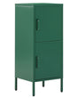 2 Door Storage Cabinet Green Metal Home Office Unit Steel 4 Shelves  Beliani