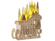 Christmas Decoration Light Brown LED Light Sleigh Advent Calendar Scandinavian Decoration Beliani