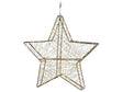 Garden Hanging Decor Silver Metal Frame LED Fairy Lights Star Shaped 58 x 58 cm Indoor Outdoor Beliani
