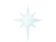 Hanging Dcor White Metal with LED Fairy Lights Star Shape Cotton Indoor Outdoor Christmas Beliani