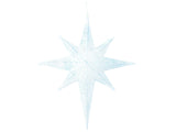 Hanging Dcor White Metal with LED Fairy Lights Star Shape Cotton Indoor Outdoor Christmas Beliani
