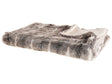 Blanket Brown and White Acrylic 180 x 220 cm Fluffy Rustic Throw Faux Fur Living Room Decorations  Beliani