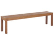 Garden 3-Seater Dining Bench Solid Eucalyptus Natural Seat Rustic Country Garden Outdoor Indoor Modern Design Beliani