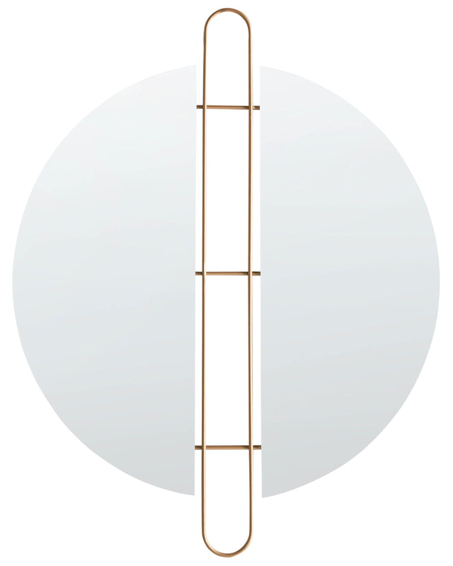 Wall Mirror Gold Metal Iron  52 cm Round Frame Wall Mounted Home Dcor Accessory Glamour Minimalist Beliani