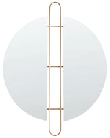 Wall Mirror Gold Metal Iron  52 cm Round Frame Wall Mounted Home Dcor Accessory Glamour Minimalist Beliani