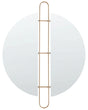 Wall Mirror Gold Metal Iron  52 cm Round Frame Wall Mounted Home Dcor Accessory Glamour Minimalist Beliani
