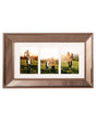 Multi Photo Frame Copper Glass Plastic 51 x 32 cm Mirrored for 3 Pictures 15x10 cm Collage Aperture Beliani