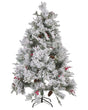 Christmas Tree Green with White Fake Snow Synthetic Material 180 cm Artificial Plant Home Decor Beliani