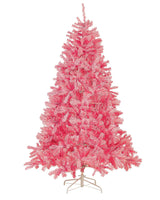 Artificial Christmas Tree Pink Synthetic 210 cm Metal Base Traditional Winter Holiday Decoration Beliani