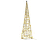 Outdoor LED Hanging Decoration Silver Metal Christmas Tree Seasonal Home Wall Dcor with Lights Beliani