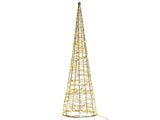 Outdoor LED Hanging Decoration Silver Metal Christmas Tree Seasonal Home Wall Dcor with Lights Beliani