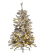 Artificial Christmas Tree White Synthetic 120 cm  Hinged Branches Pre-Lit Winter Holiday Decor Beliani