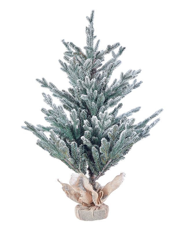 Artificial Christmas Tree White Synthetic 90 cm  Wired Branches Winter Holiday Decor Beliani