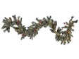 Artificial Christmas Garland Green Synthetic Material 180 cm with LED Lights Adjustable Twigs Beliani