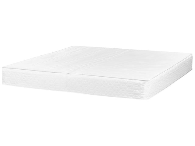 Waterbed Mattress Cover White Cotton Super King Size 180 x 200 cm Beliani