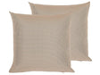 Set of 2 Outdoor Pillows Cushions Polyester Sand Beige 40 x 40 cm Zip Modern Design Scatter Cushion Throw Beliani