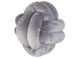 Decorative Cushion Grey Velvet Knot Pillow 20 x 20 cm with glitter Decor Accessories Beliani