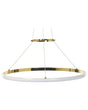 Pendant Lamp Gold Aluminium Iron Integrated LED Lights Rings Round Shape Hanging Modern Glamour Lighting Beliani