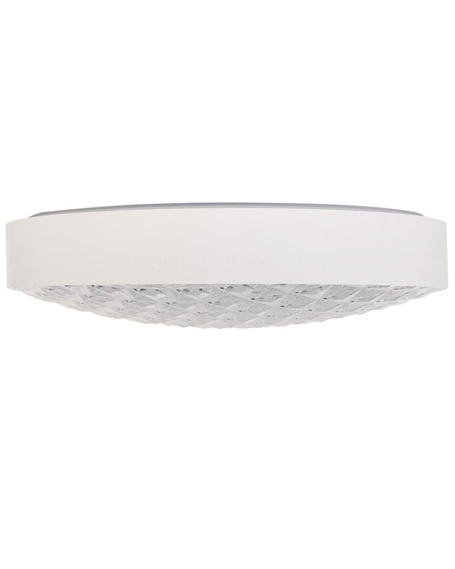 Ceiling Lamp White Iron Integrated LED Lights round Shape Decorative Modern Glamour Lighting Beliani