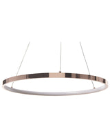 Pendant Lamp Rose Gold Aluminium  50 cm Integrated LED Lights Round Ring Hanging Modern Glamour Lighting Beliani