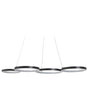 Pendant Lamp Black Aluminium Integrated LED Lights 5 Round Rings Hanging Modern Lighting Beliani