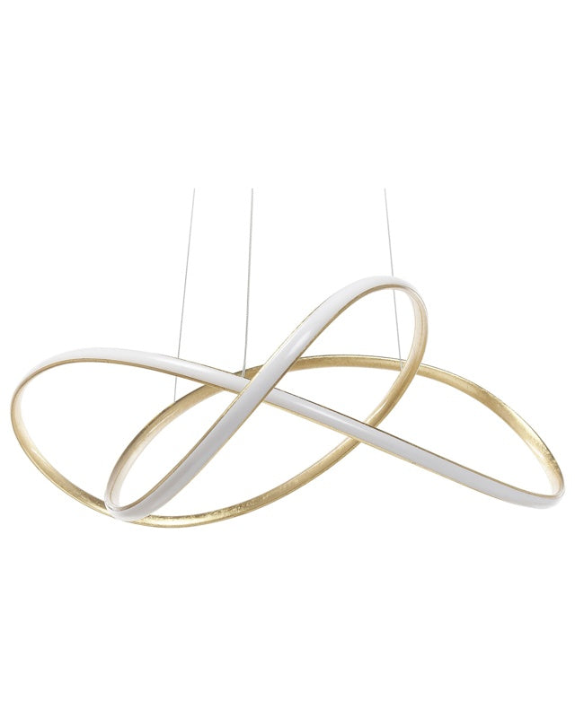 Pendant Lamp Gold Aluminium Integrated LED Light Novelty Knot Shape Hanging Modern Glamour Lighting Beliani