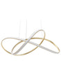 Pendant Lamp Gold Aluminium Integrated LED Light Novelty Knot Shape Hanging Modern Glamour Lighting Beliani