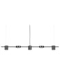 Pendant Lamp Black Aluminium Iron Integrated LED Lights 5 Lights Round Shape Hanging Track Lighting Modern Industrial Kitchen Living Room  Beliani