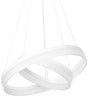 Pendant Lamp White Aluminium Integrated LED Lights 2 Round Rings Hanging Modern Lighting Beliani