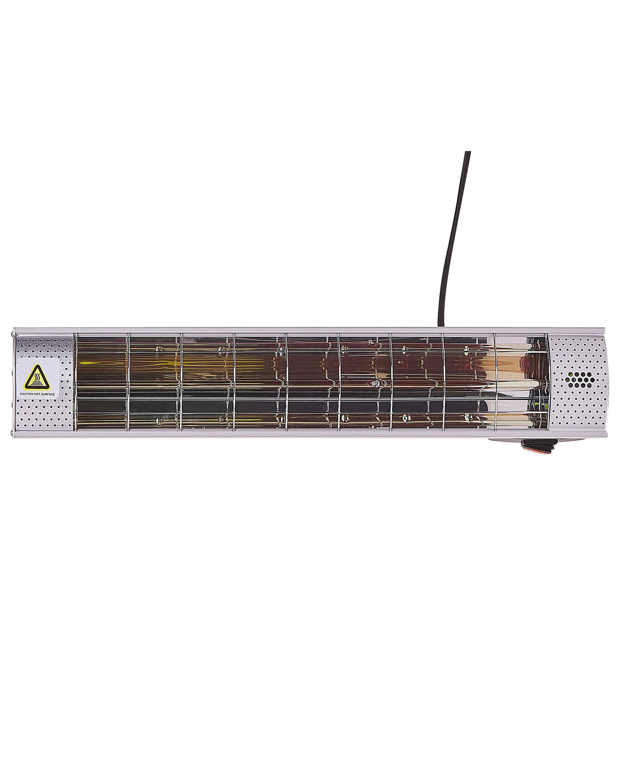 Electrical Mounted Patio Heater Silver 2000 W Metal Emission-free Ecological Outside Outdoor Garden Beliani