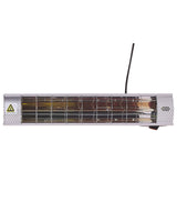 Electrical Mounted Patio Heater Silver 2000 W Metal Emission-free Ecological Outside Outdoor Garden Beliani