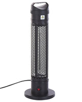 Tower Electric Patio Heater Black 1000 W Infrared Heating Lamp Freestanding Infrared Garden Outdoor Beliani