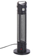 Tower Electric Patio Heater Black 1000 W Infrared Heating Lamp Freestanding Infrared Garden Outdoor Beliani