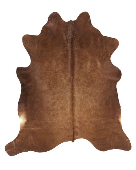 Cowhide Rug Golden Brown Cow Hide Skin 2-3 m² Country Rustic Style Throw Brazilian Cow Hide Beliani