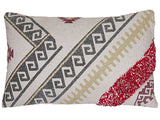 Scatter Cushion Multicolour Cotton 30 x 50 cm Geometric Pattern Handwoven Removable Covers with Filling Boho Style Beliani