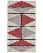 Area Rug Multicolour Cotton 80 x 150 cm Low Pile Geometric Pattern Rectangular Retro Beliani