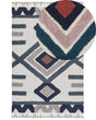 Area Rug Multicolour Cotton 160 x 230 cm Scandinavian Pattern Handwoven Tufted Rectangular Living Room Beliani