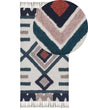 Area Rug Multicolour Cotton 80 x 150 cm Scandinavian Pattern Handwoven Tufted Rectangular Living Room Beliani
