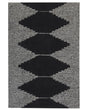 Area Rug Black and White Cotton 160 x 230 cm Scandinavian Geometric Pattern Rectangular Beliani