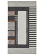 Area Rug Multicolour Cotton 80 x 150 cm Scandinavian Printed Pattern Handwoven Rectangular Living Room Beliani