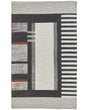 Area Rug Multicolour Cotton 140 x 200 cm Scandinavian Printed Pattern Handwoven Rectangular Living Room Beliani