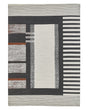 Area Rug Multicolour Cotton 160 x 230 cm Scandinavian Printed Pattern Handwoven Rectangular Living Room Beliani