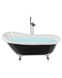 Bath Black Sanitary Acrylic 170 x 76 cm Freestanding Clawfoot Tub Traditional Retro Design Beliani