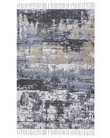Area Rug Multicolour Polyester and Cotton 150 x 230 cm Handwoven Printed Abstract Distressed Pattern  Beliani
