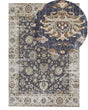 Area Rug Multicolour Polyester and Cotton 140 x 200 cm Oriental Distressed Living Room Bedroom Beliani