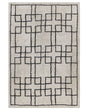 Area Rug Beige Cotton 160 x 230 cm Scandinavian Tufted Geometric Pattern Living Room Bedroom Beliani
